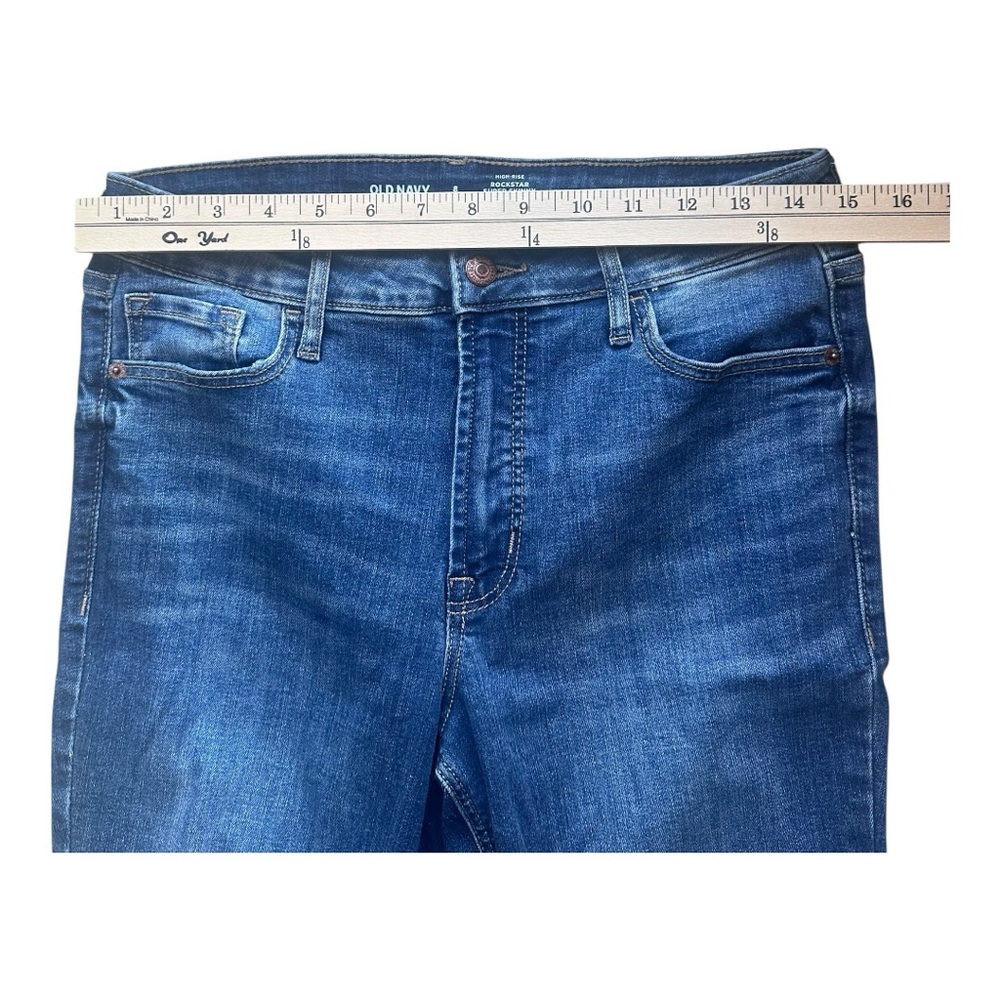 Old Navy High-Rise Rockstar Super Skinny Jeans Women’s Size 8 Distressed - Picture 6 of 6